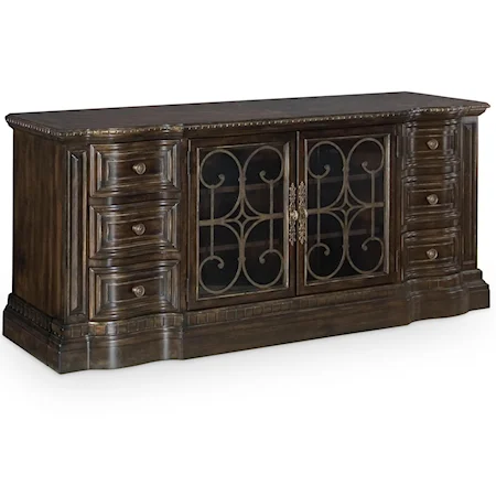 Entertainment Console with 6 Drawers